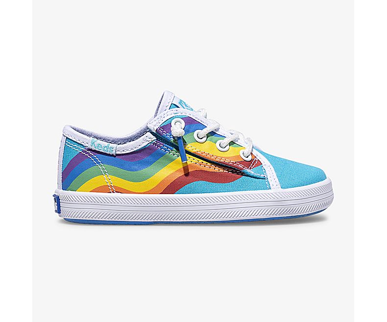 Keds Kid's Pwr Grl Kickstart Jr | Keds Blue Multicolor Sneakers - YE8457061